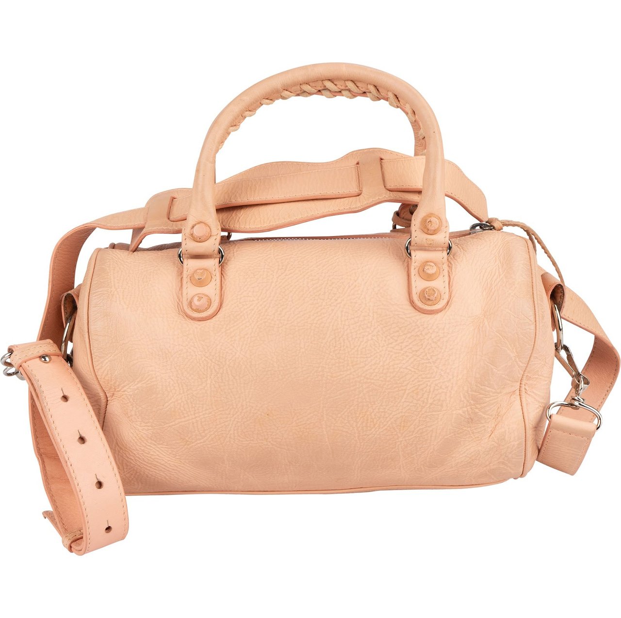 Balenciaga Balenciaga Pink Leather Mini City Handbag Rood