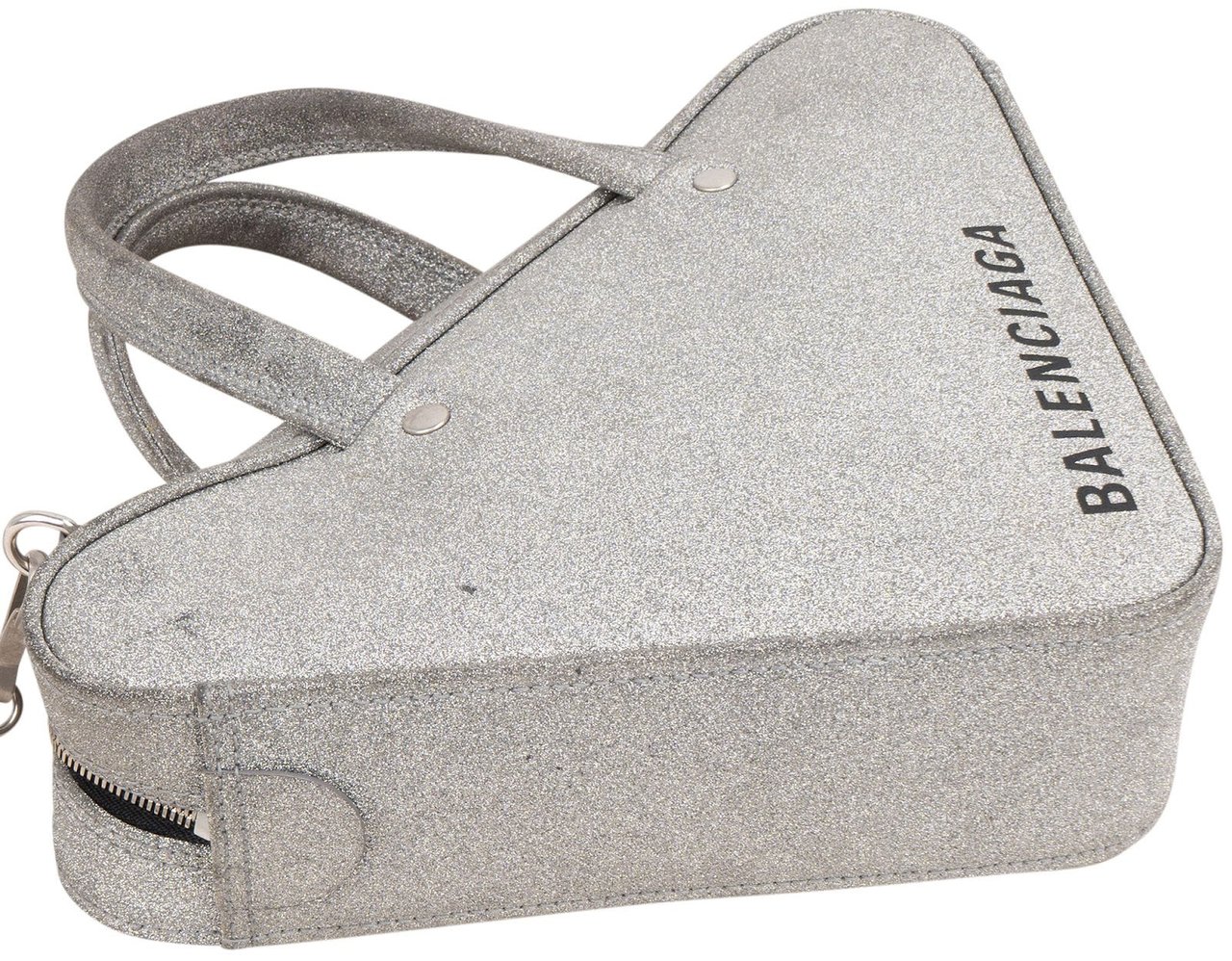 Balenciaga Balenciaga Glitter Triangle Fashion Show Handbag Zilver