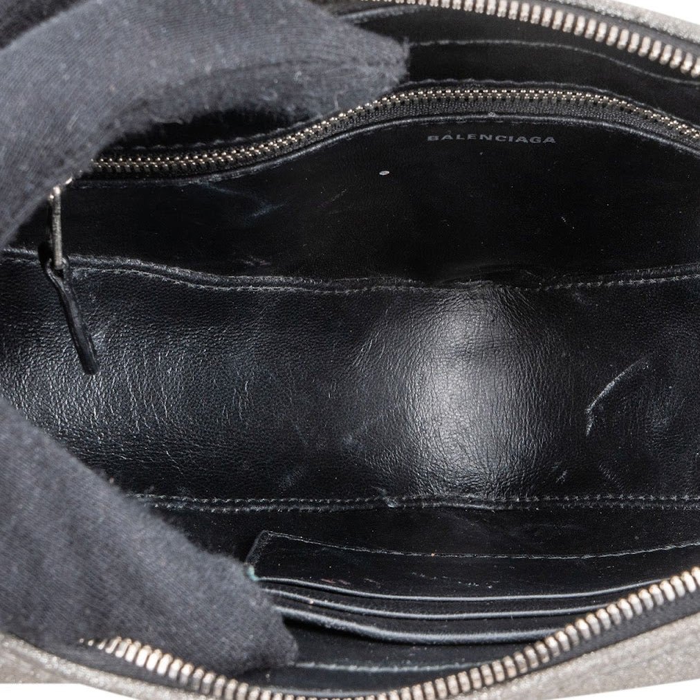 Balenciaga Balenciaga Glitter Triangle Fashion Show Handbag Zilver