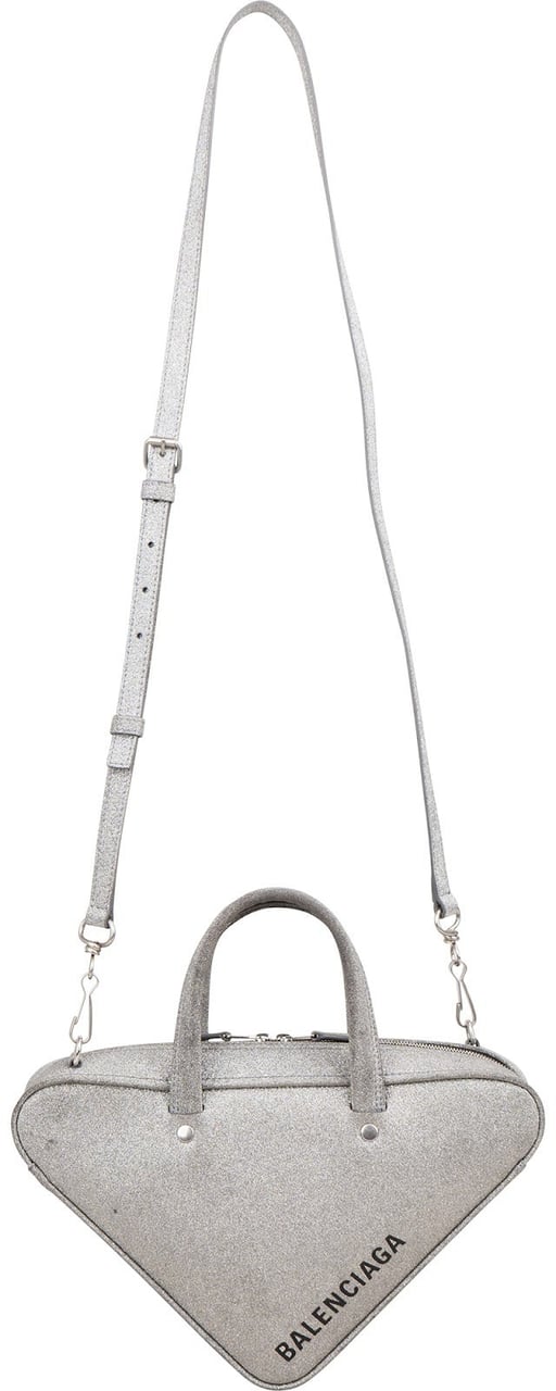 Balenciaga Balenciaga Glitter Triangle Fashion Show Handbag Zilver