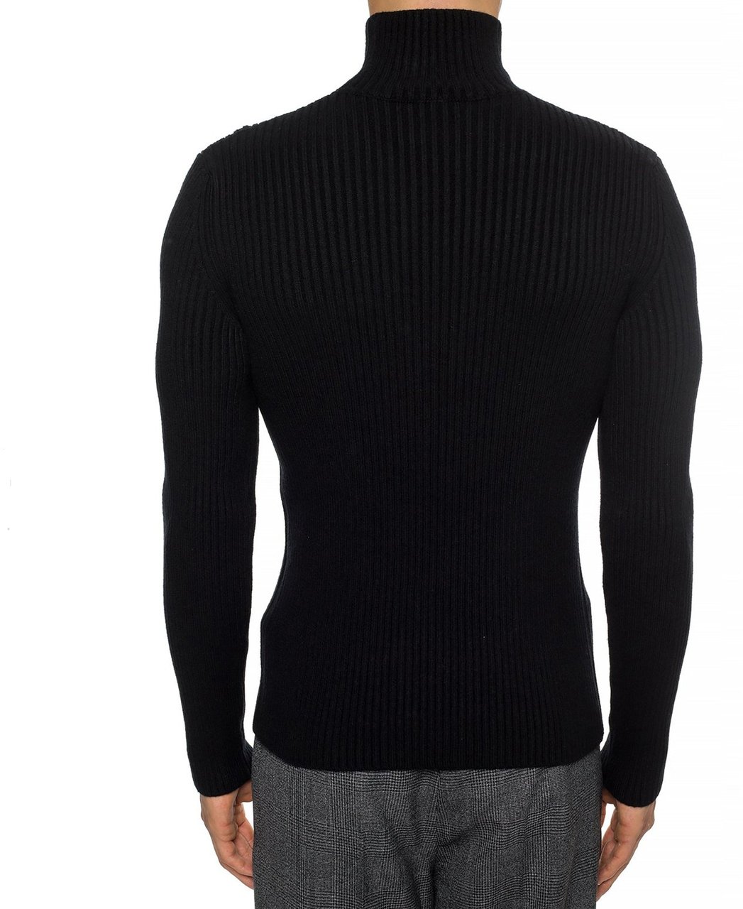Balenciaga Cashmere Blend Rib Knit Turtleneck Zwart