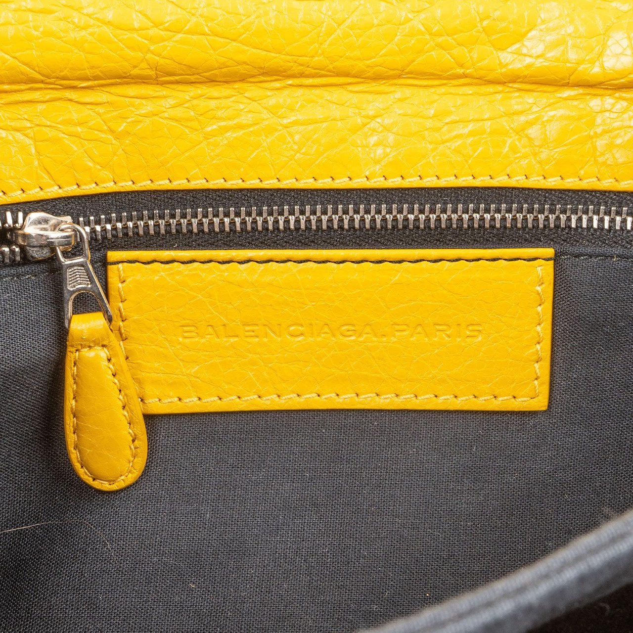 Balenciaga Balenciaga Yellow Leather City Bag Clutch Geel