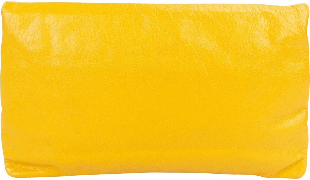 Balenciaga Balenciaga Yellow Leather City Bag Clutch Geel