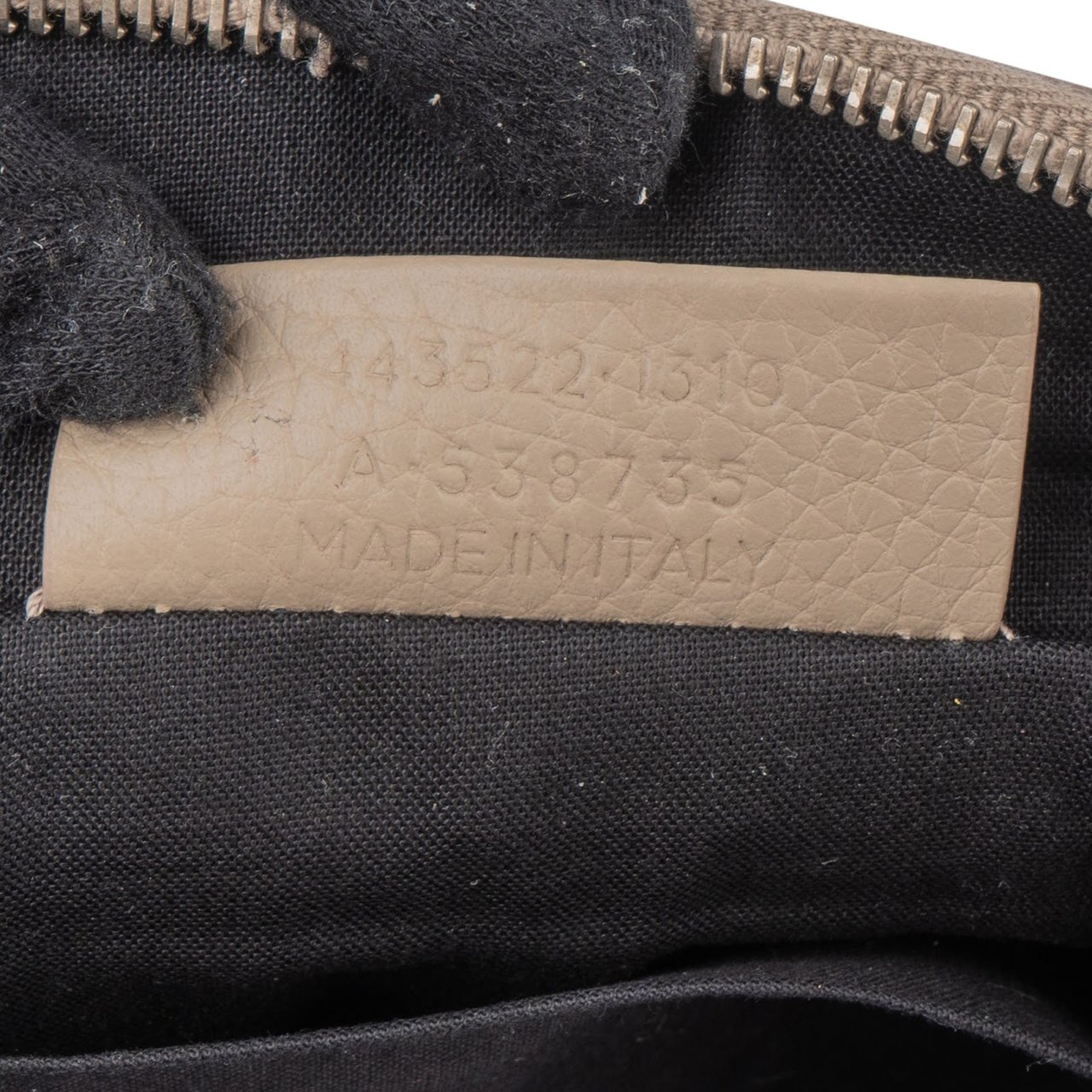 Balenciaga Perforated Leather Blackout City Bag Clutch Taupe