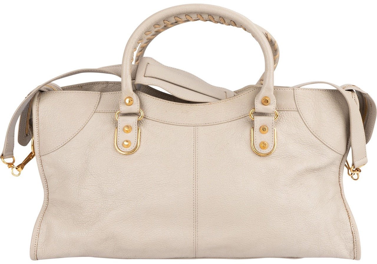 Balenciaga Balenciaga Beige Leather Giant City Handbag Divers