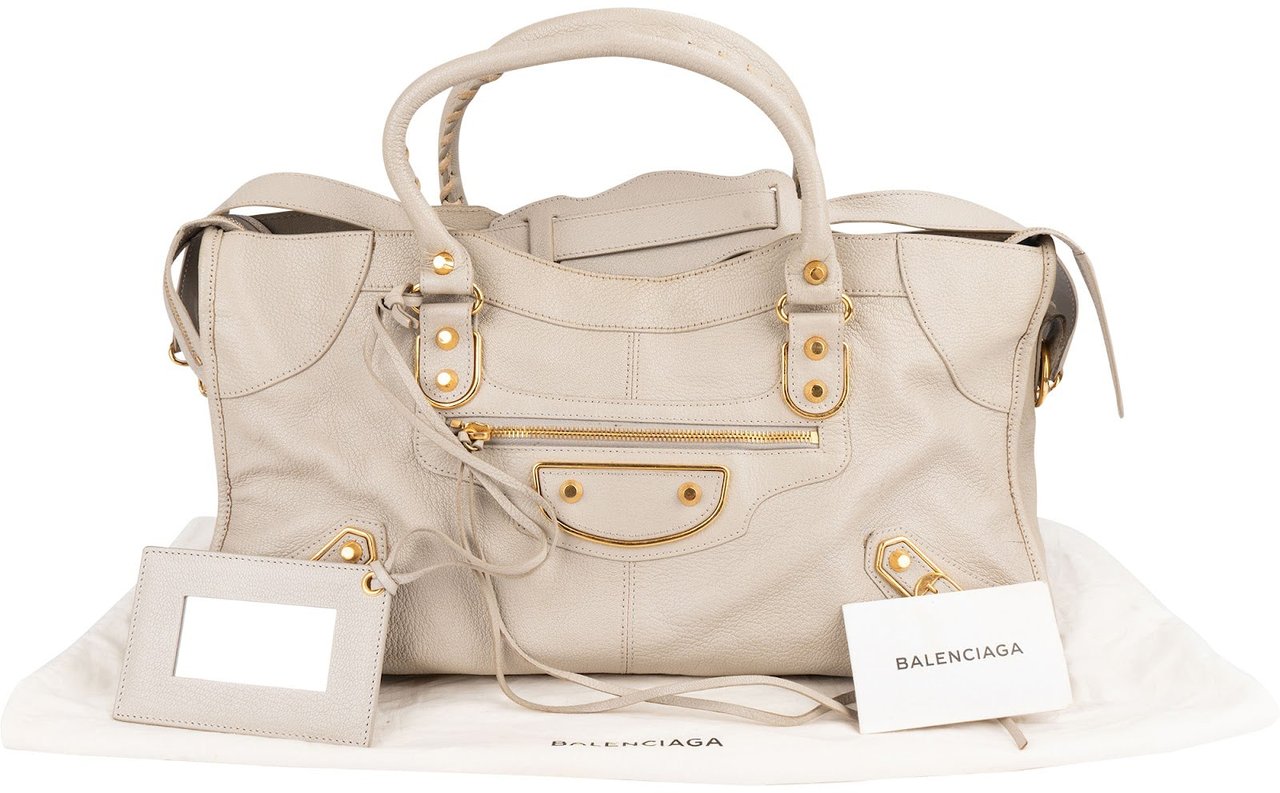 Balenciaga Balenciaga Beige Leather Giant City Handbag Divers