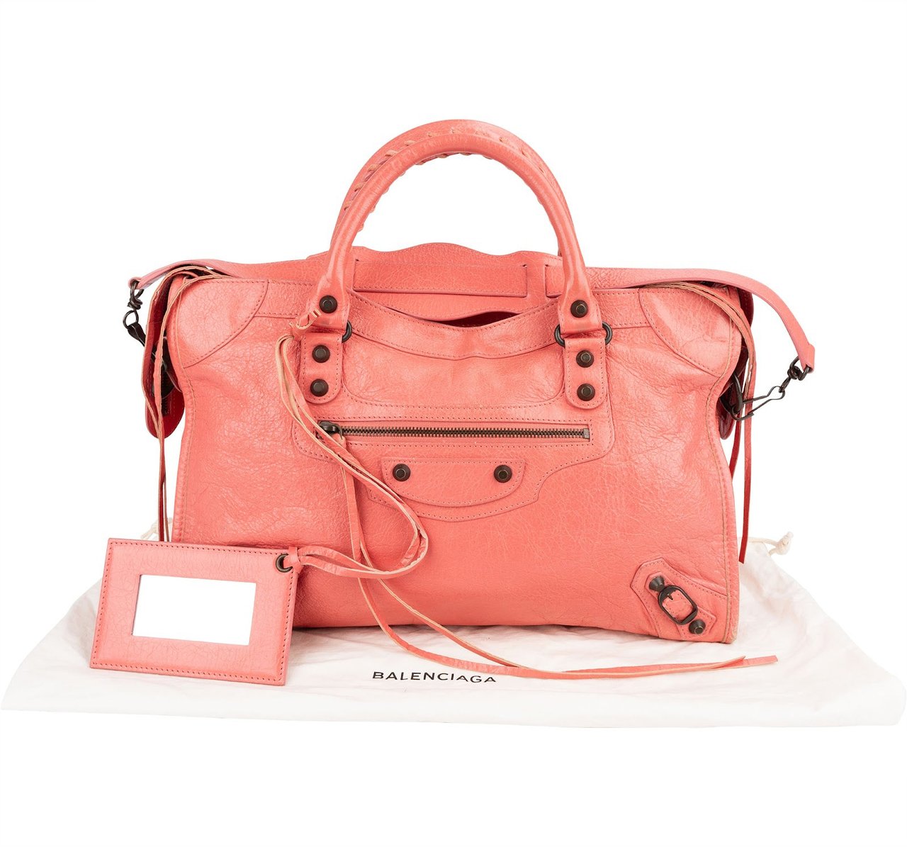 Balenciaga Balenciaga Pink Leather City Handbag Divers