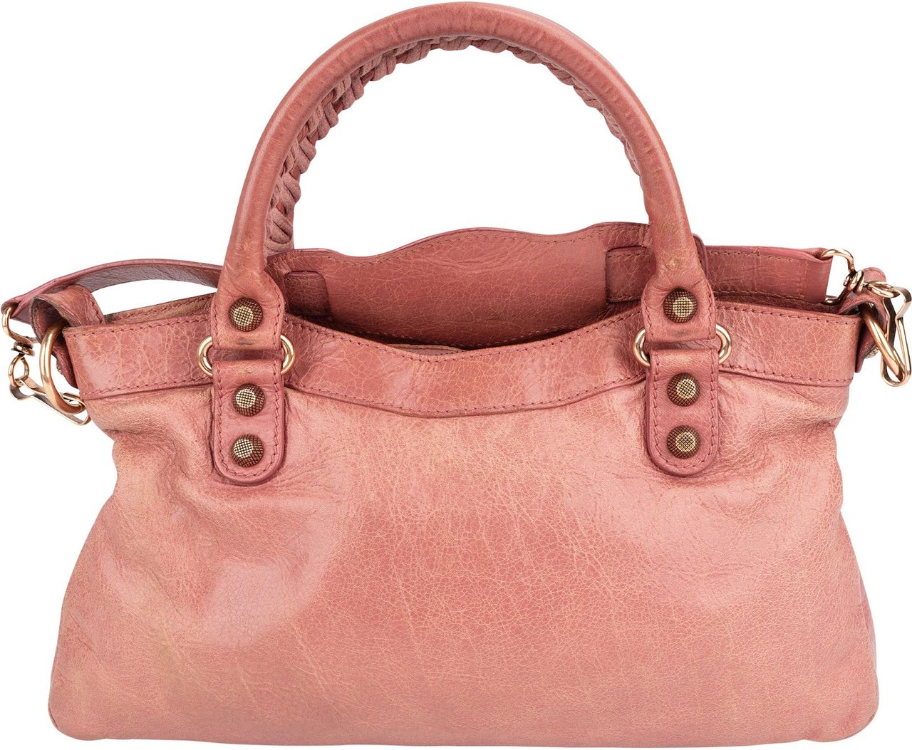 Balenciaga Pink Leather Small City Handbag Roze