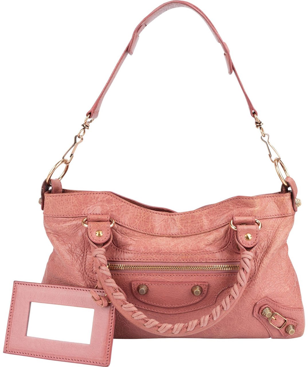 Balenciaga Pink Leather Small City Handbag Roze