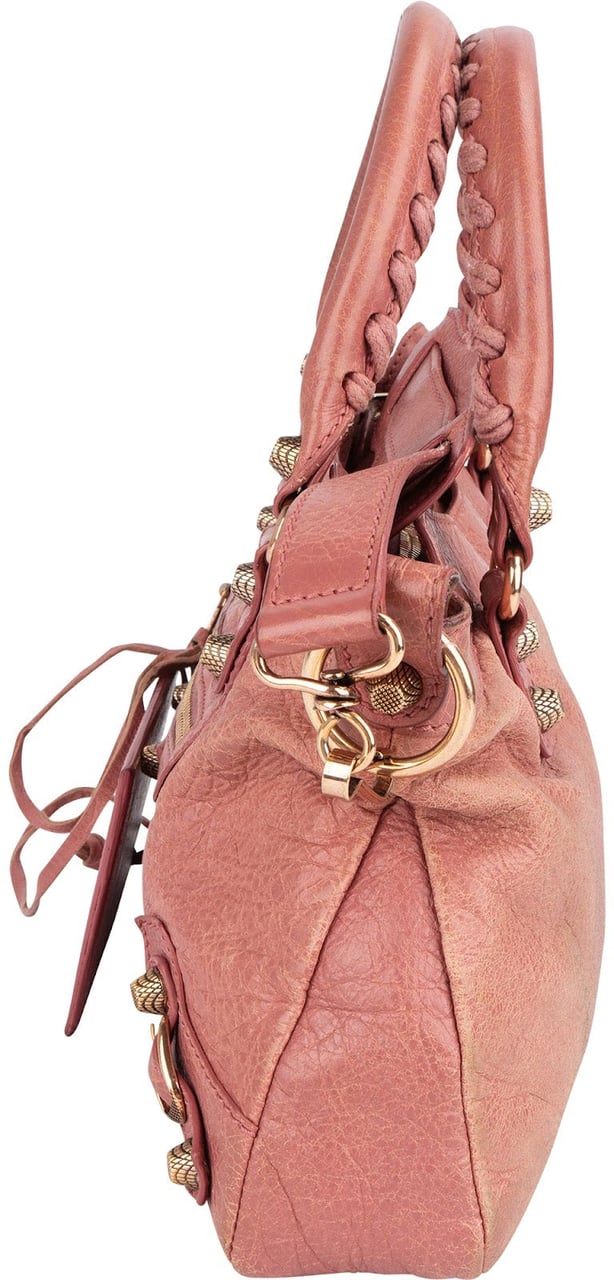 Balenciaga Pink Leather Small City Handbag Roze