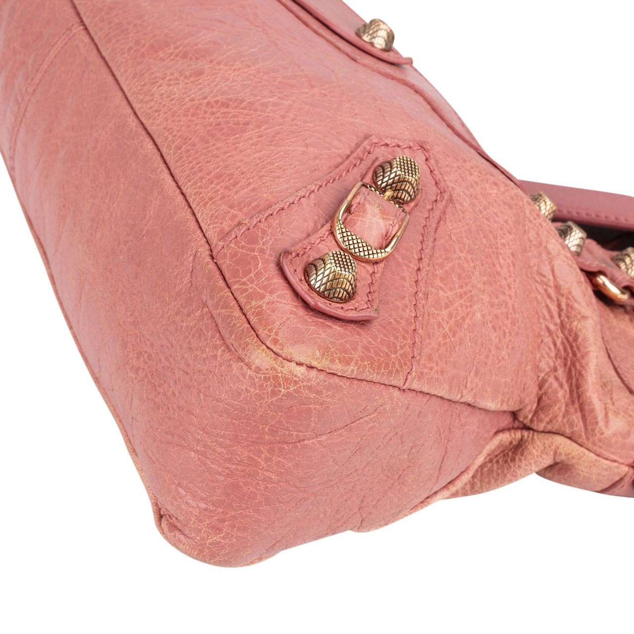 Balenciaga Pink Leather Small City Handbag Roze