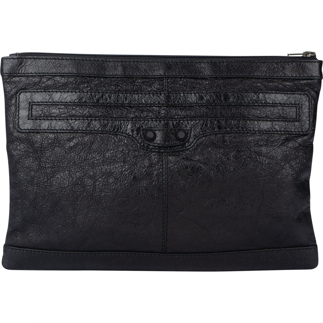 Balenciaga Balenciaga Black Leather City Clutch Divers