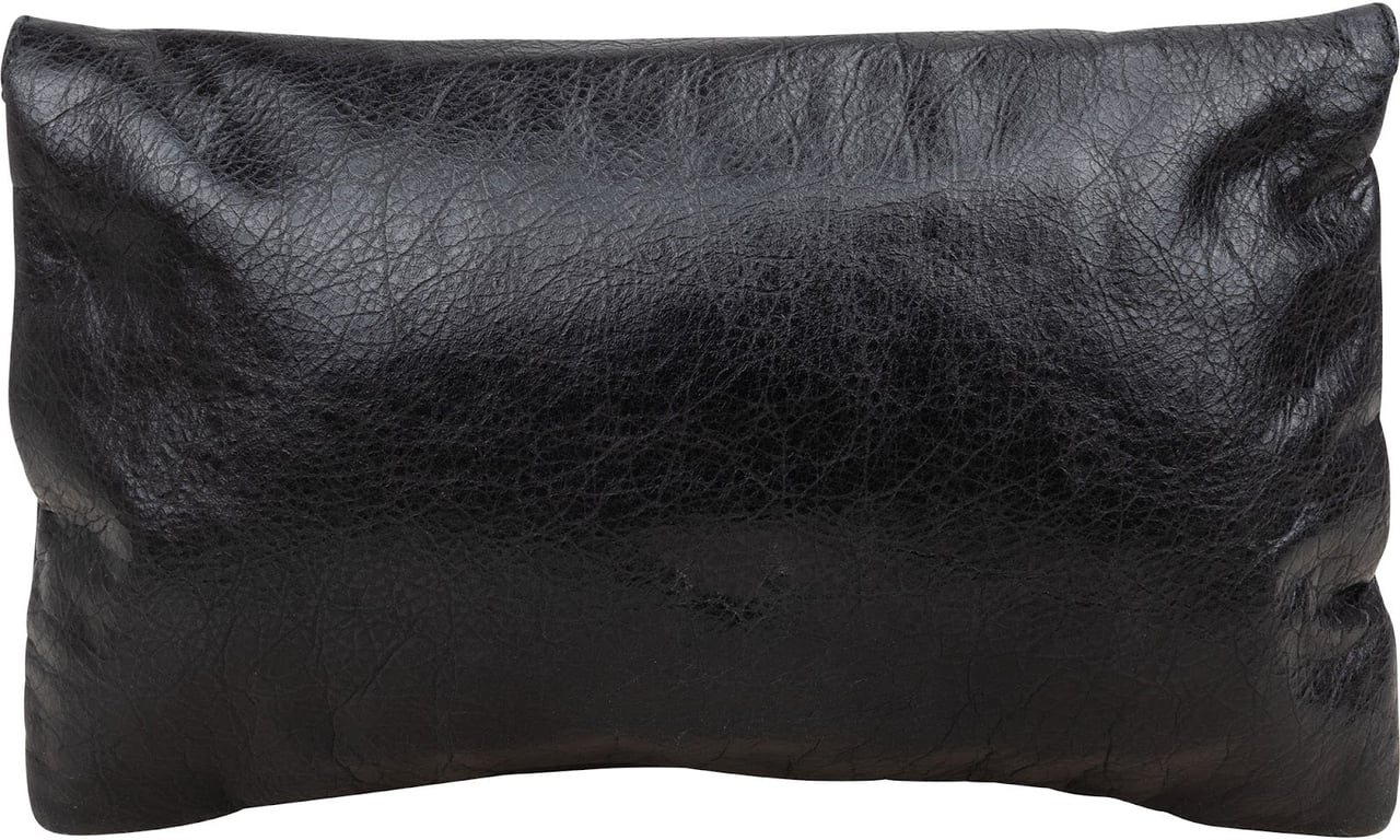 Balenciaga Balenciaga Black Leather City Clutch Bag Zwart