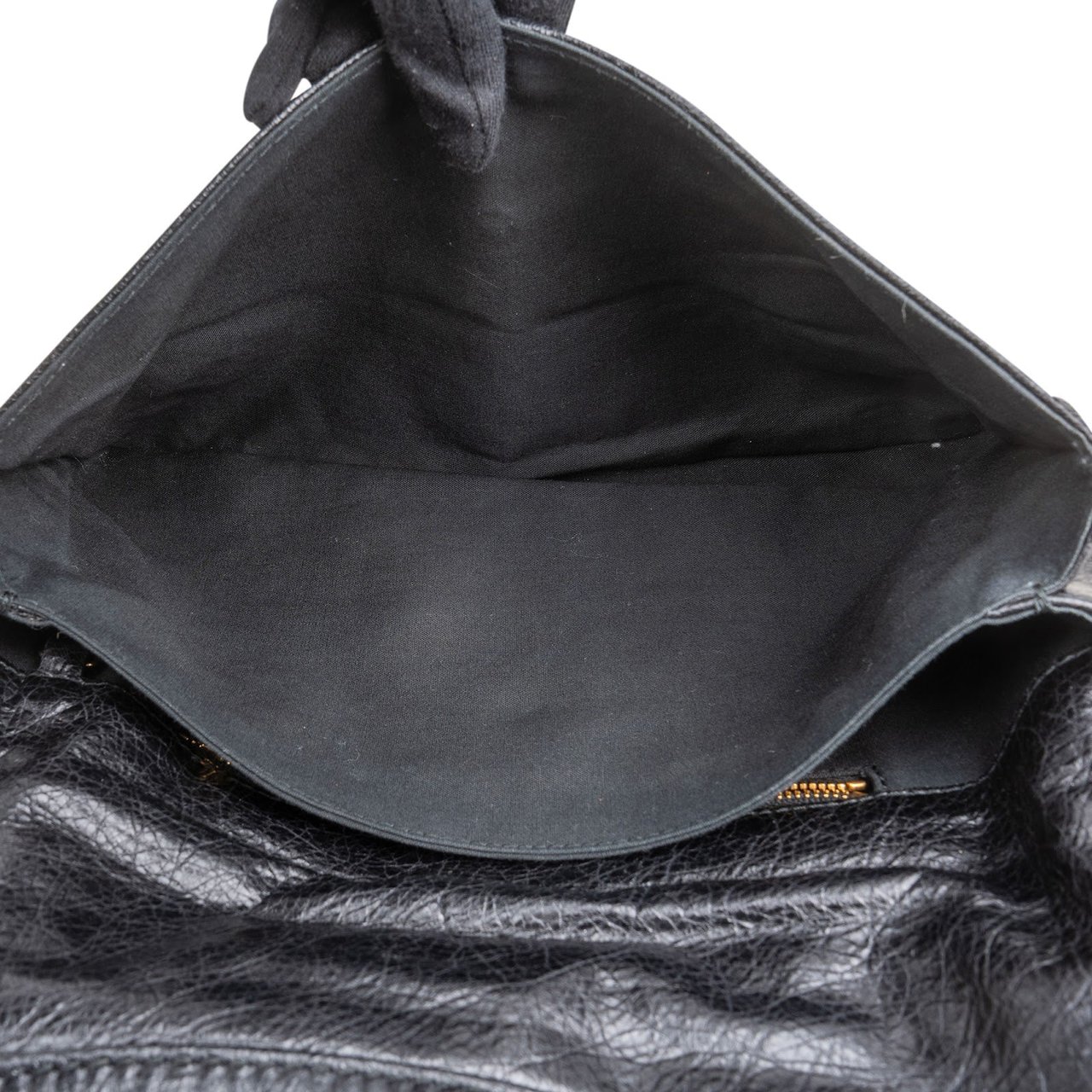 Balenciaga Balenciaga Black Leather City Clutch Bag Zwart