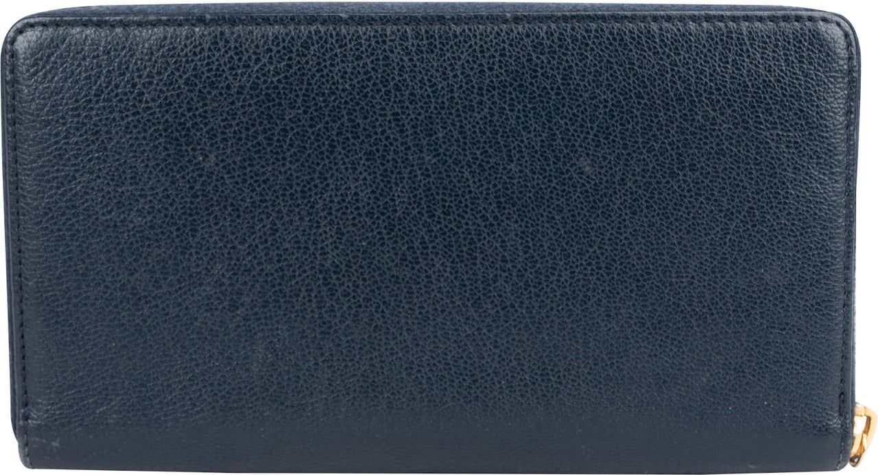Balenciaga Classic Blue Continental City Zip Around Wallet Blauw