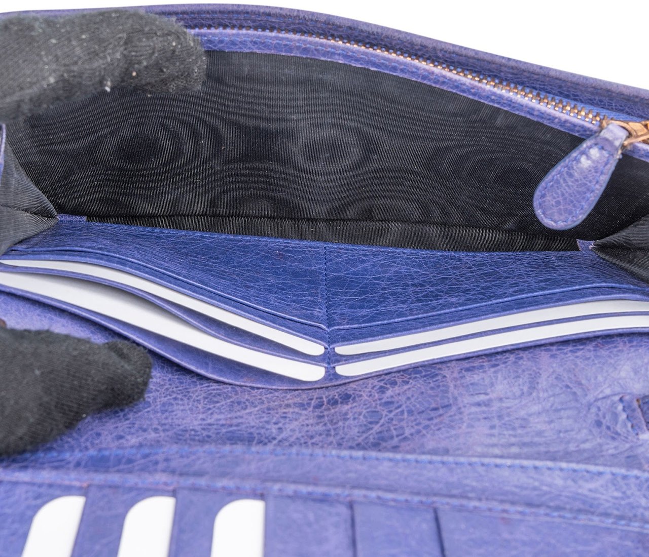 Balenciaga Balenciaga Purple Lether City Wallet on Strap Shoulder Bag Paars