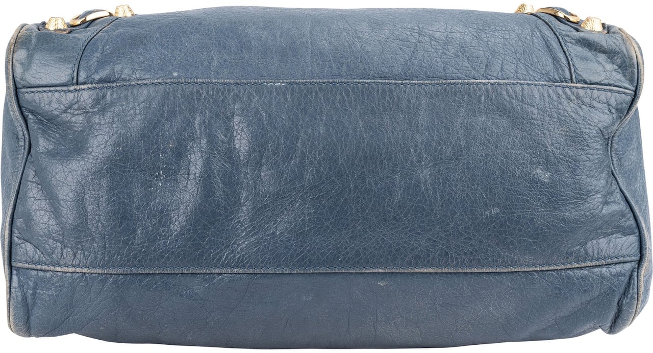 Balenciaga Blue Leather City Handbag Blauw