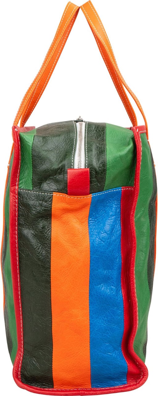 Balenciaga Multicolor Calfskin Bazar Large Shopper Tote Handbag Divers