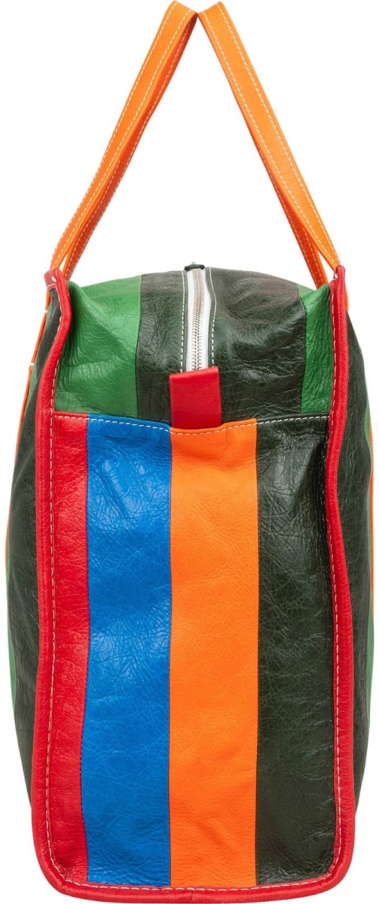 Balenciaga Multicolor Calfskin Bazar Large Shopper Tote Handbag Divers
