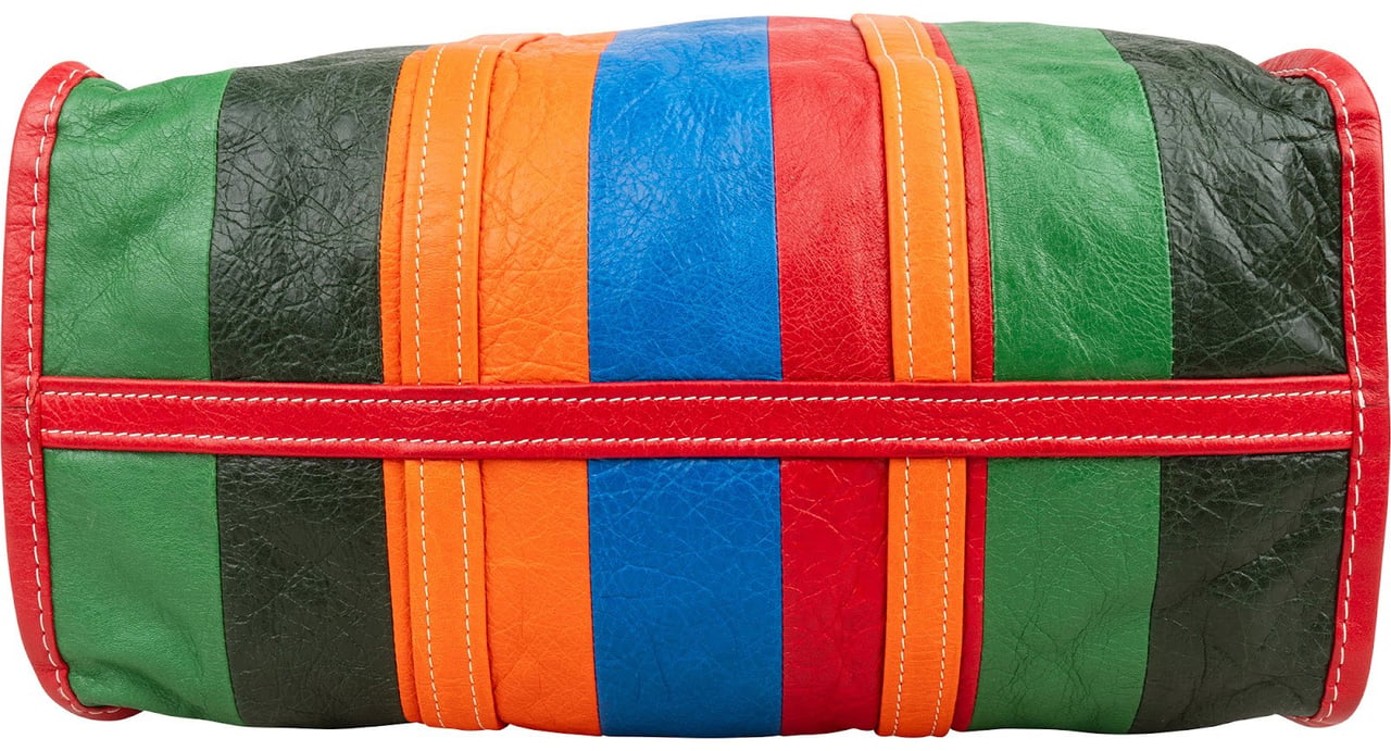 Balenciaga Multicolor Calfskin Bazar Large Shopper Tote Handbag Divers