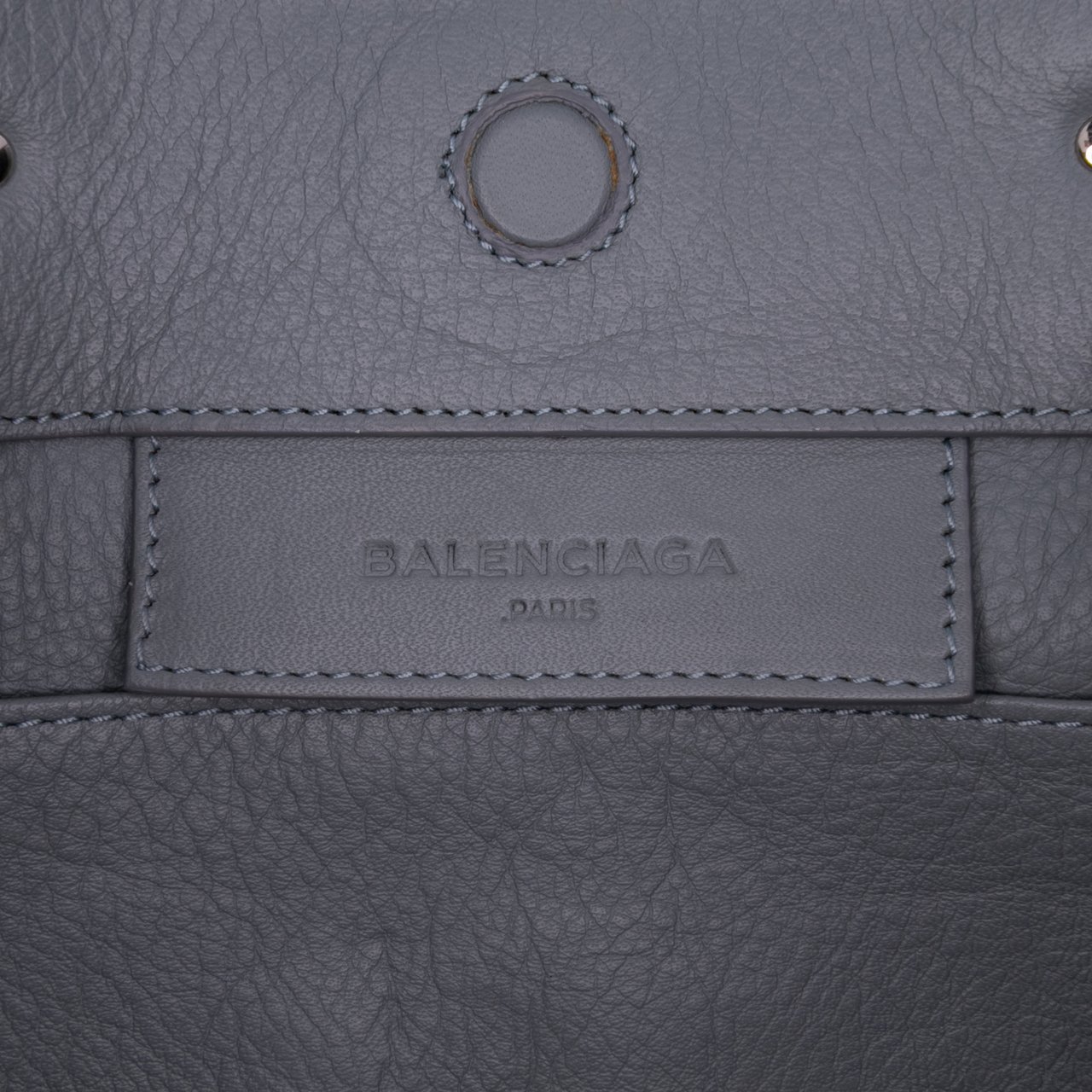 Balenciaga Mini Leather Papier A4 Zip Around Satchel Grijs