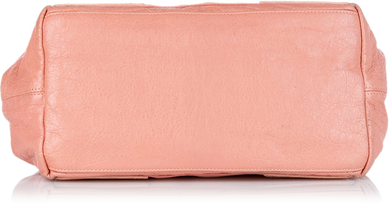 Balenciaga Navy Cabas S Leather Tote Bag Roze