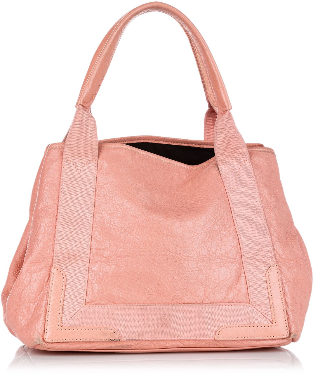 Balenciaga Navy Cabas S Leather Tote Bag Roze