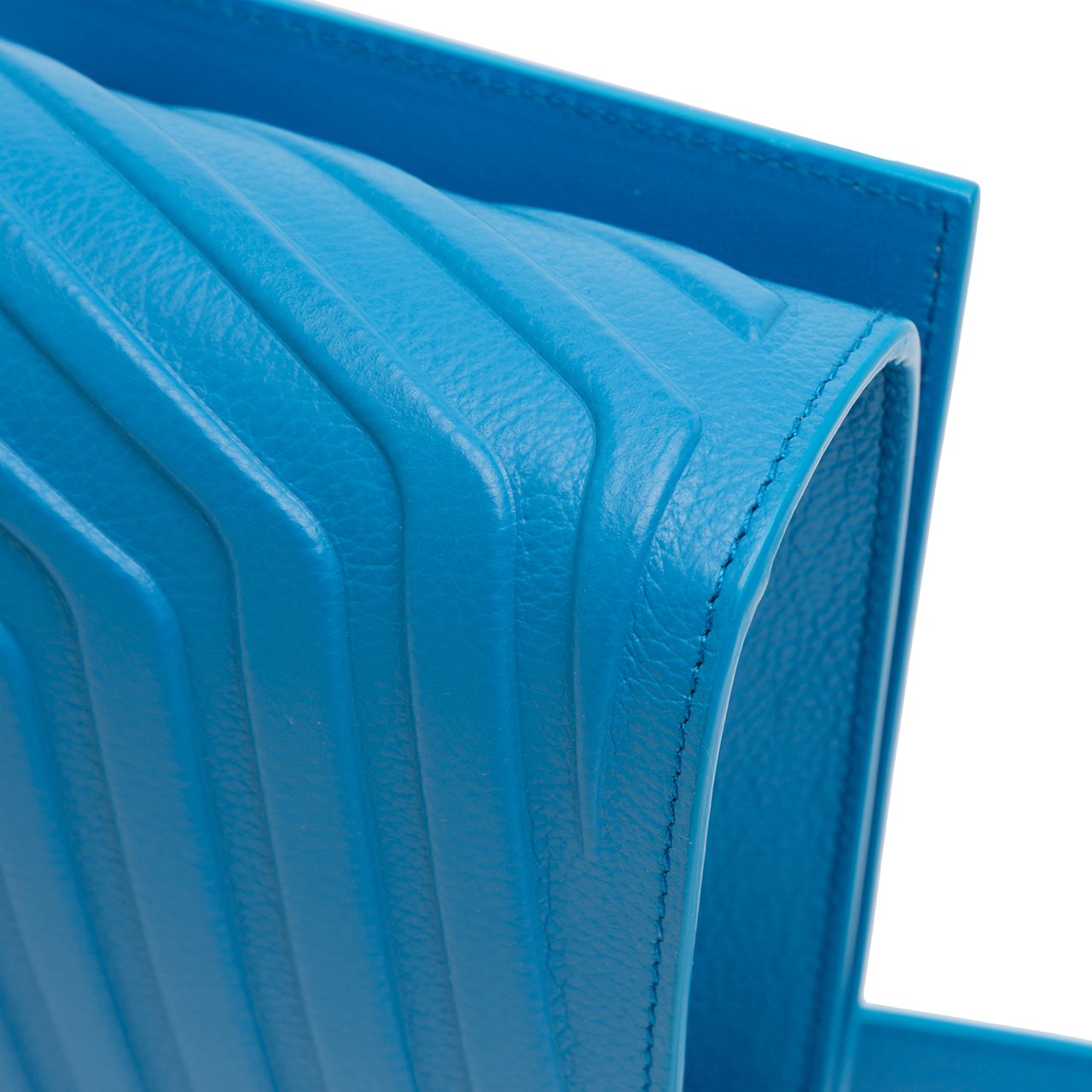 Balenciaga Grained Calfskin Car Flap Crossbody Blauw