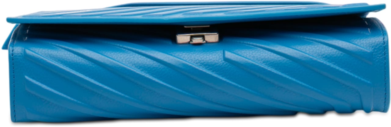 Balenciaga Grained Calfskin Car Flap Crossbody Blauw