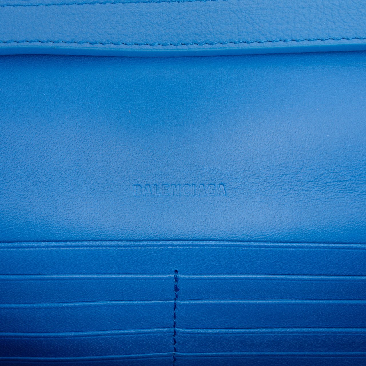 Balenciaga Grained Calfskin Car Flap Crossbody Blauw
