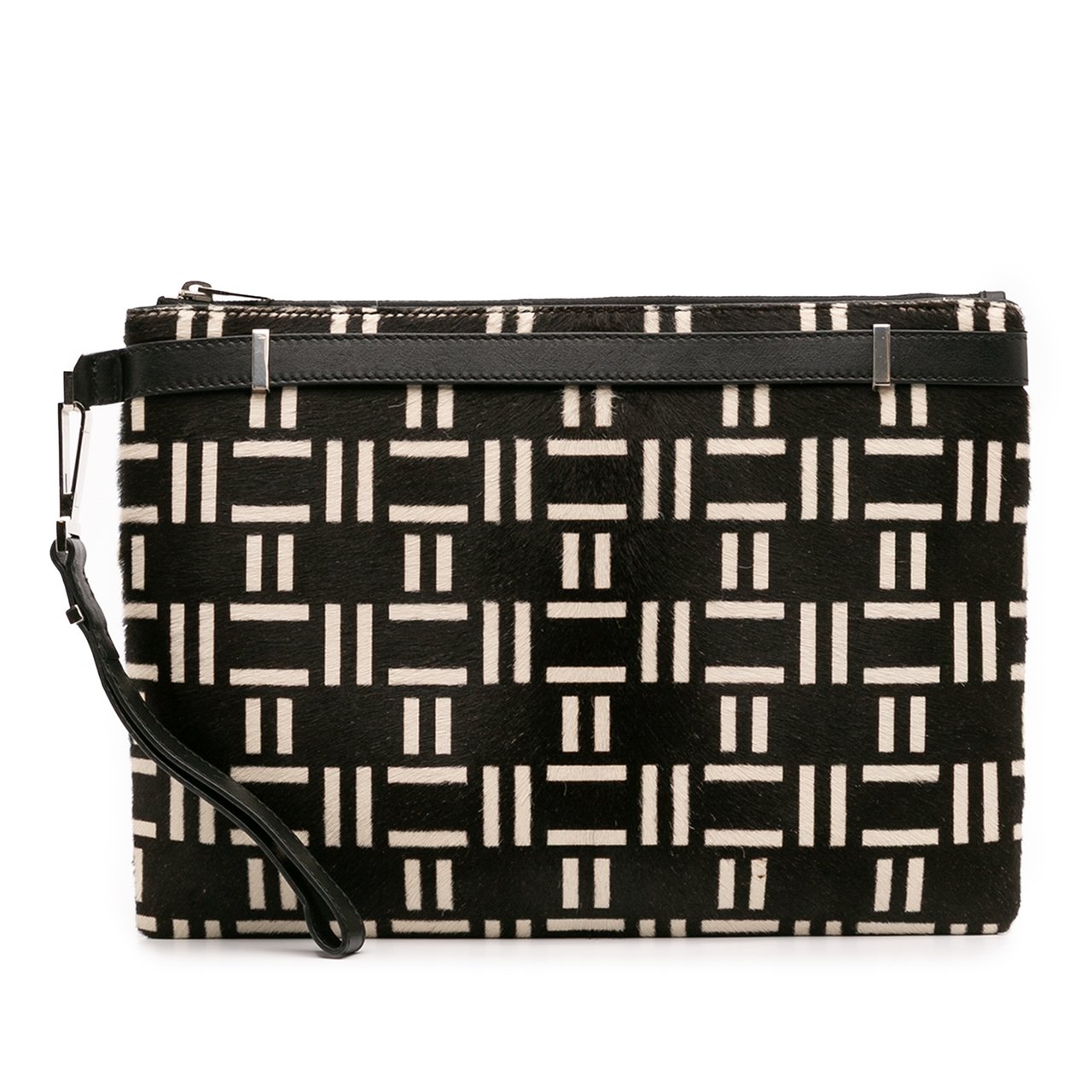 Balenciaga Pony Hair Clutch Zwart