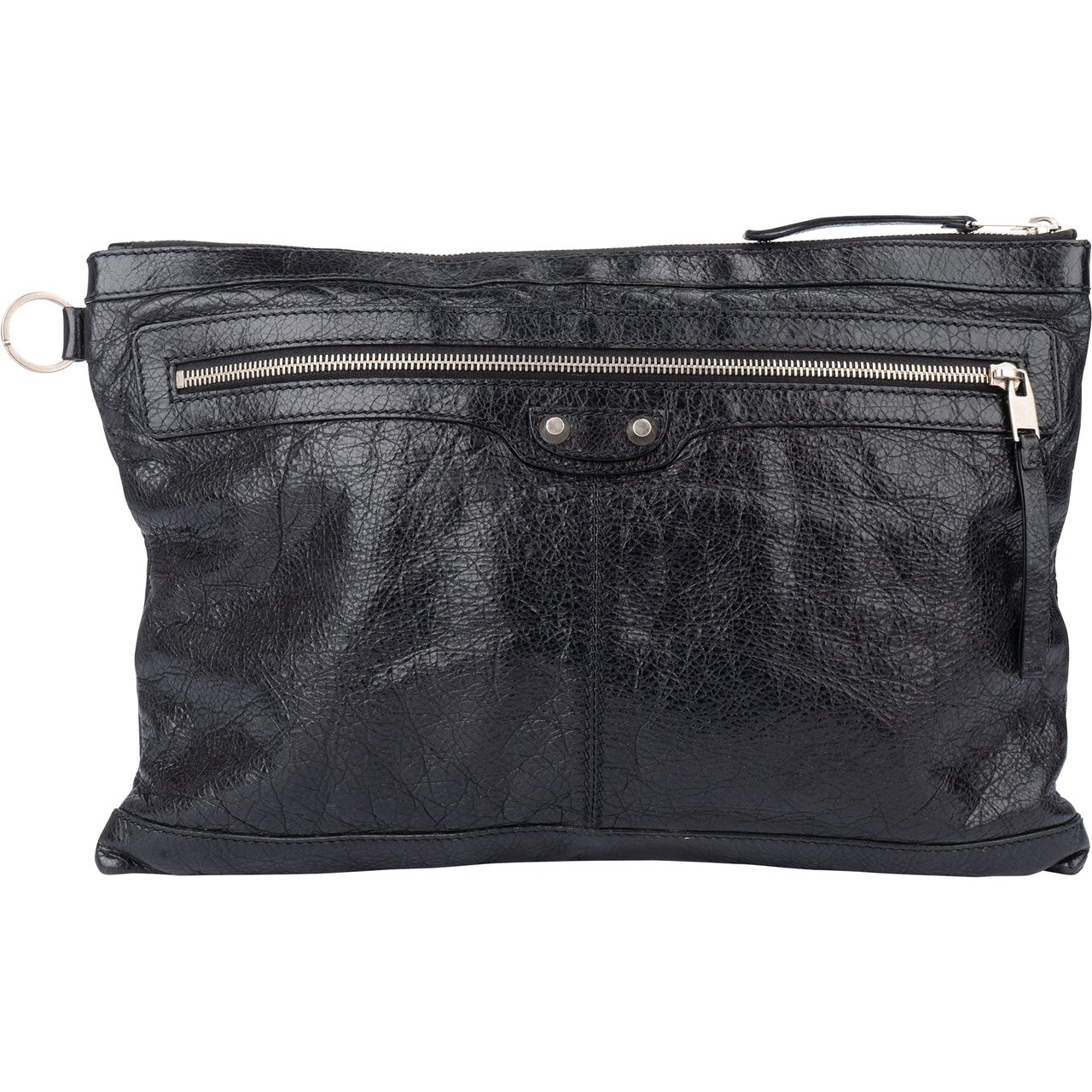 Balenciaga Balenciaga Black Leather City Clutch Divers
