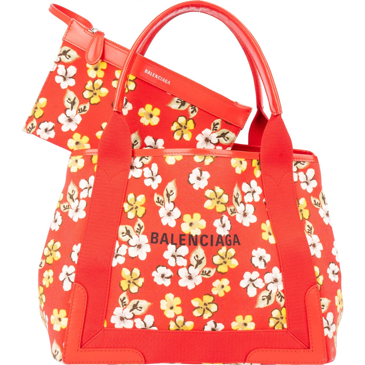Balenciaga Balenciaga Cotton Floral Beach Cabas Handbag Divers