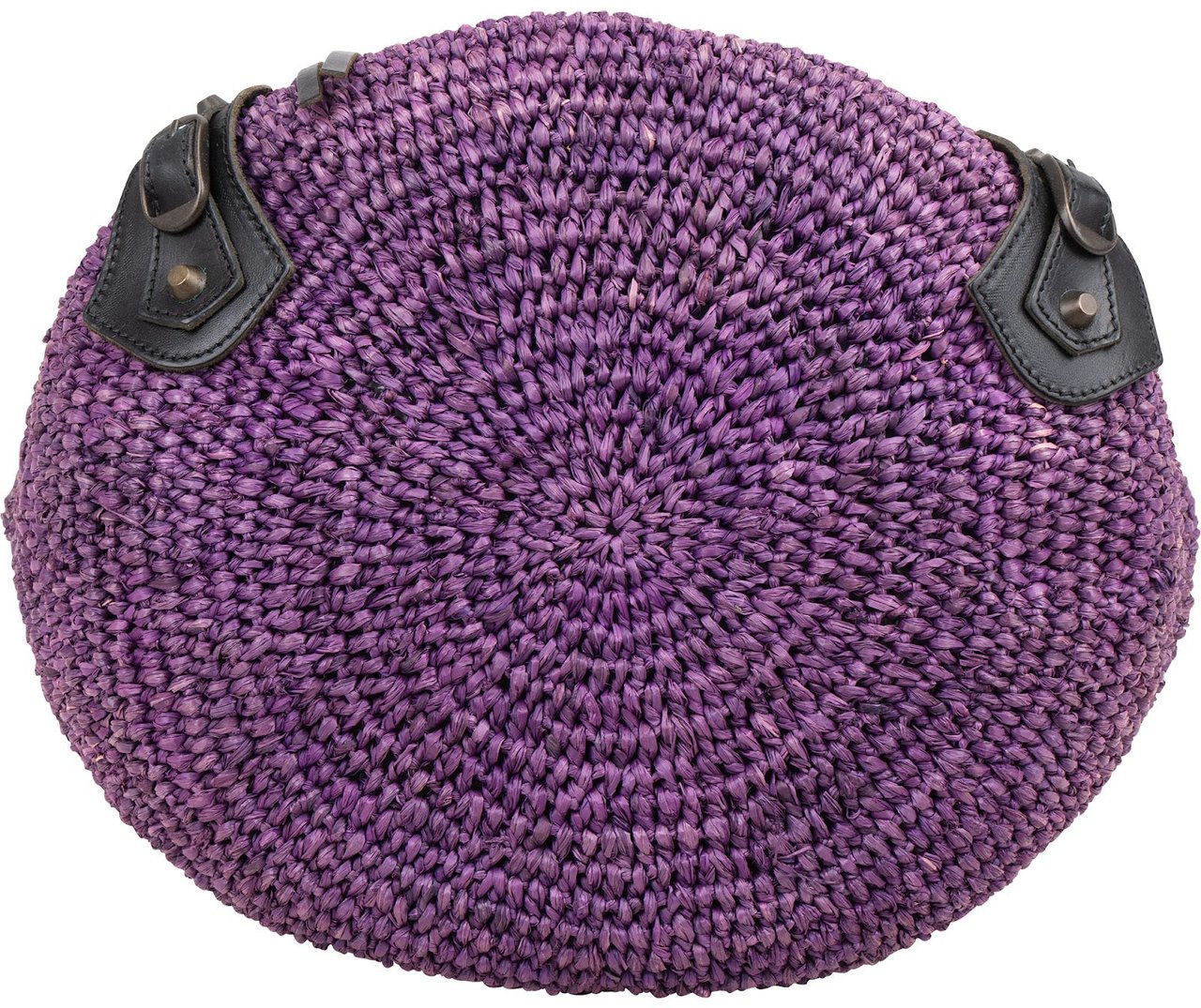 Balenciaga Balenciaga Raffia Panier Tote Handbag Paars