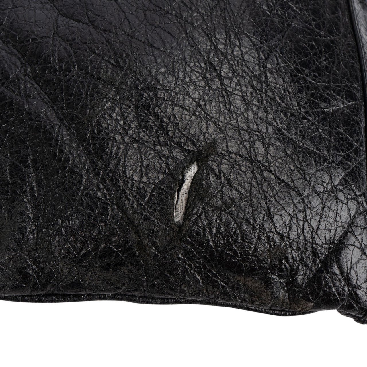 Balenciaga Black Leather City Clutch Zwart