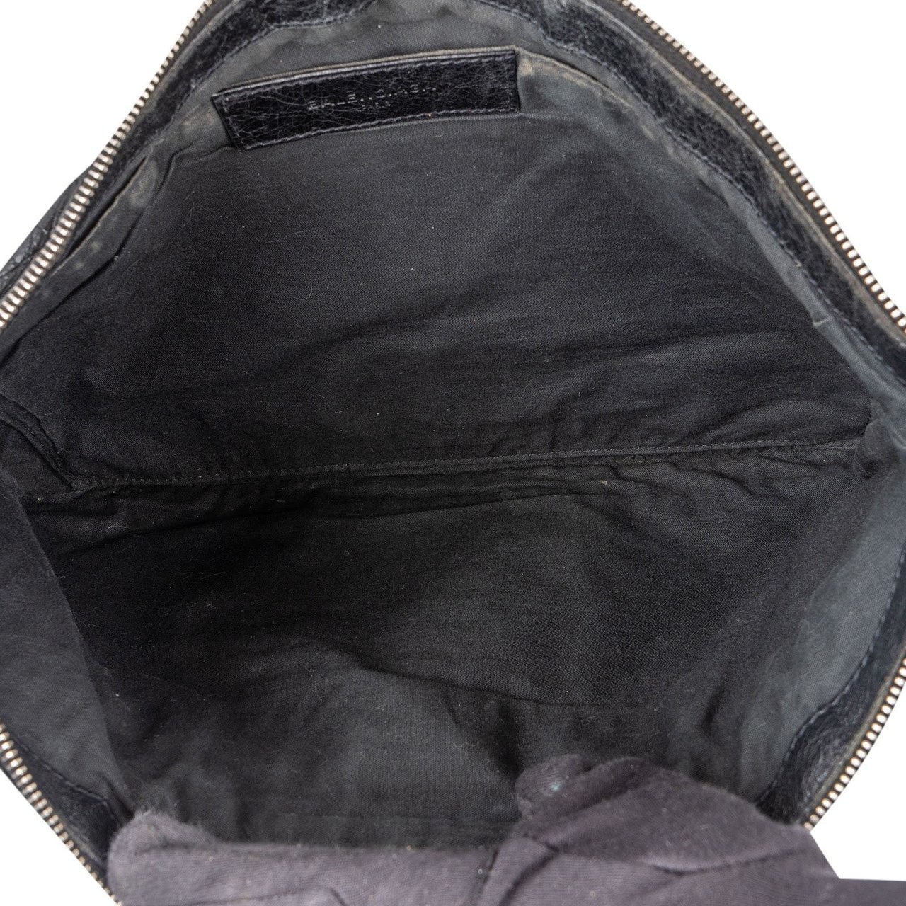 Balenciaga Black Leather City Clutch Zwart