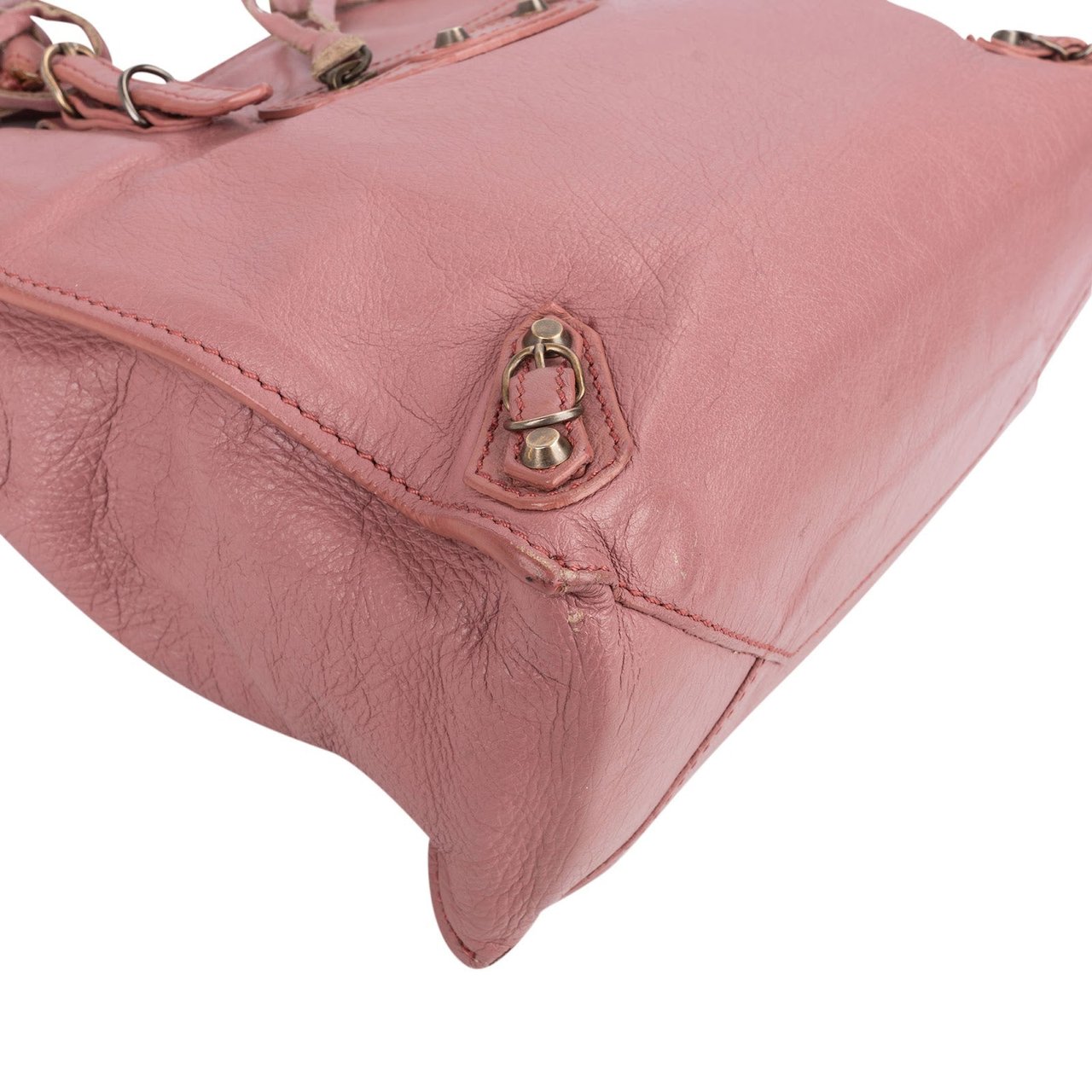 Balenciaga Balenciaga Pink Leather City Handbag Rood