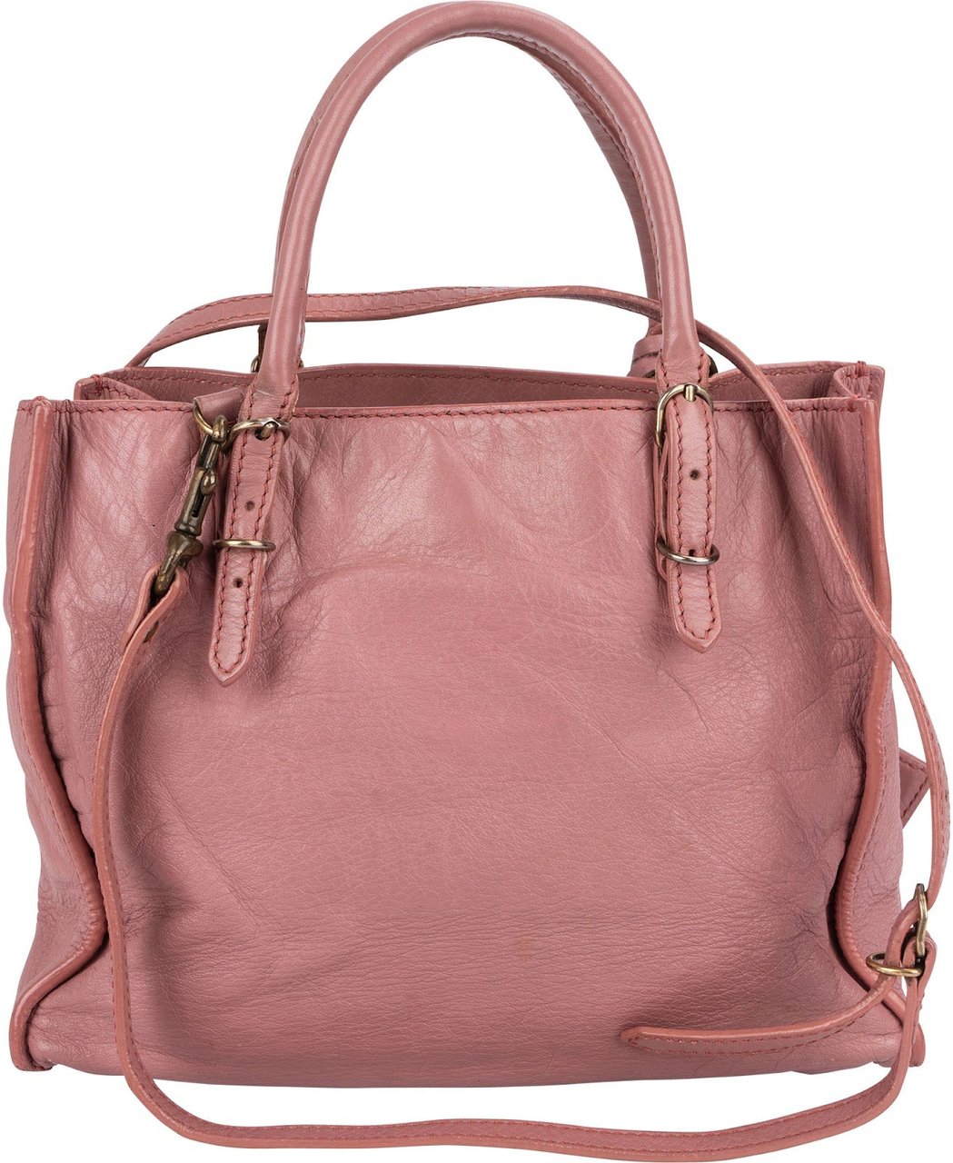 Balenciaga Balenciaga Pink Leather City Handbag Rood