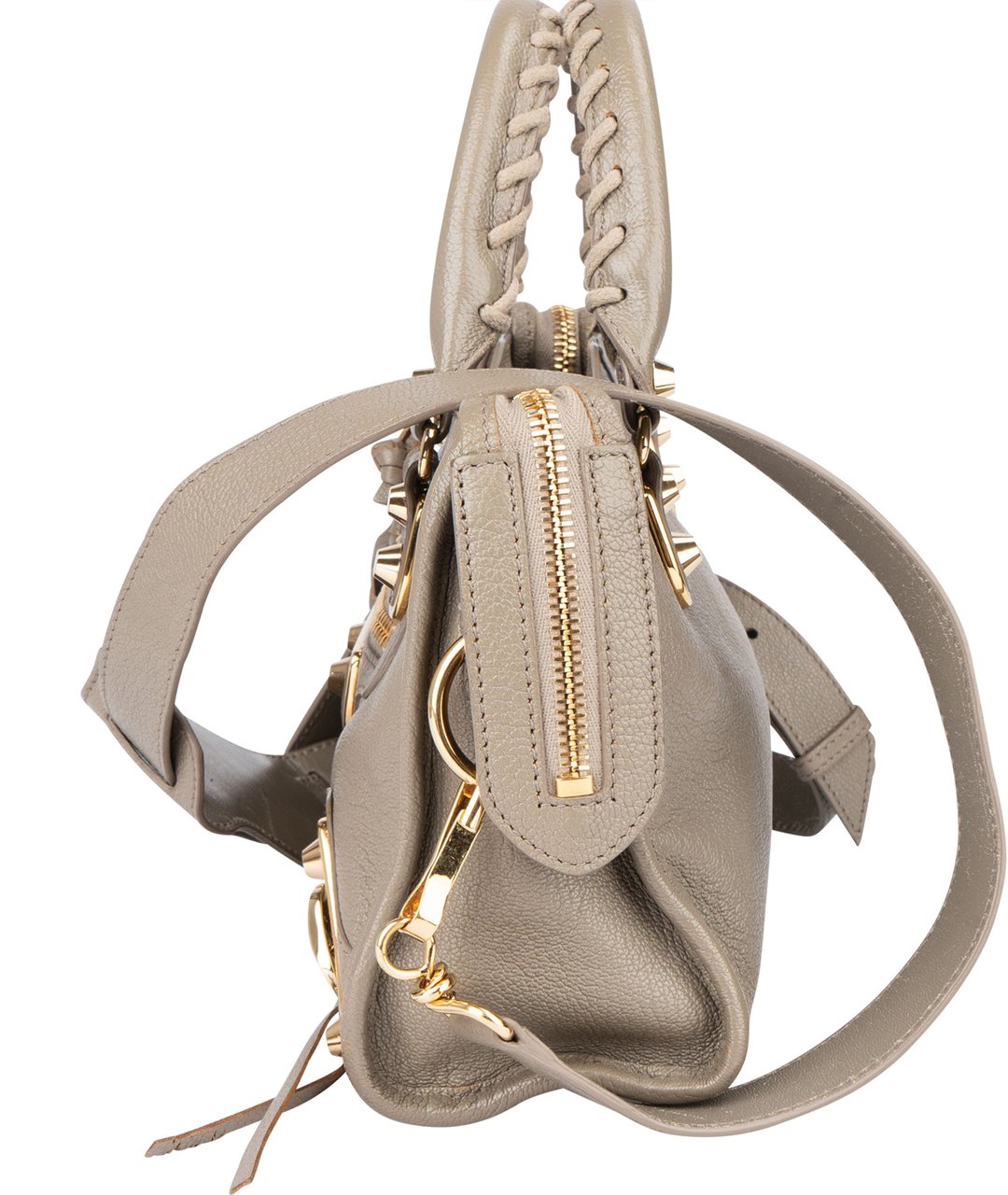 Balenciaga Balenciaga Grey Leather Mini City Handbag Divers