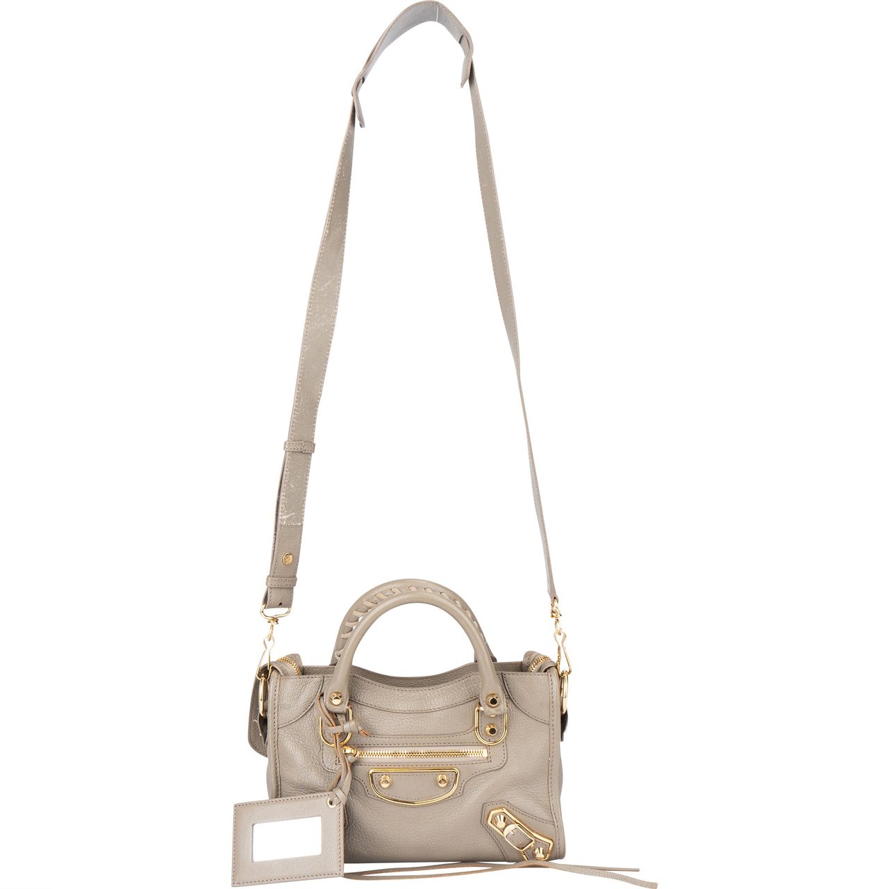 Balenciaga Balenciaga Grey Leather Mini City Handbag Divers