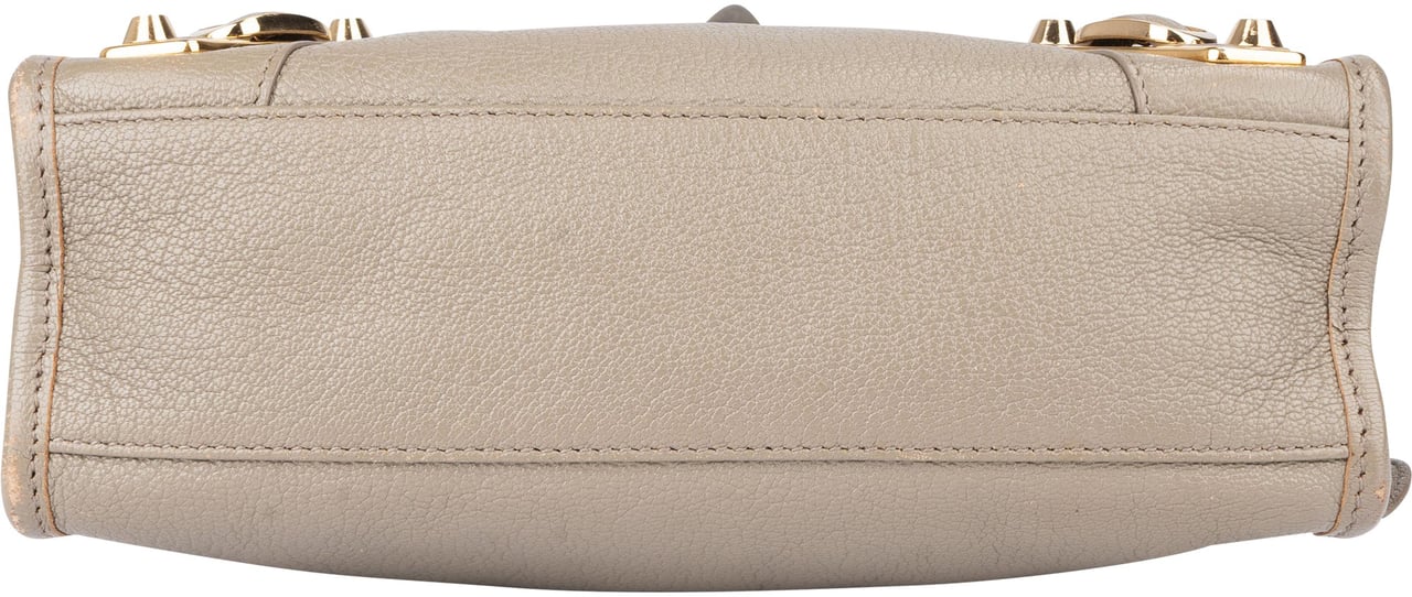 Balenciaga Balenciaga Grey Leather Mini City Handbag Divers