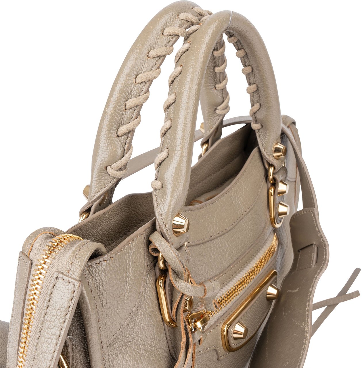 Balenciaga Balenciaga Grey Leather Mini City Handbag Divers