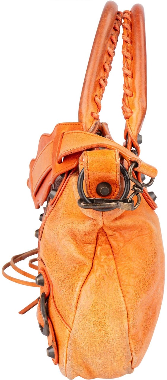Balenciaga Balenciaga Orange Leather First City Handbag Oranje