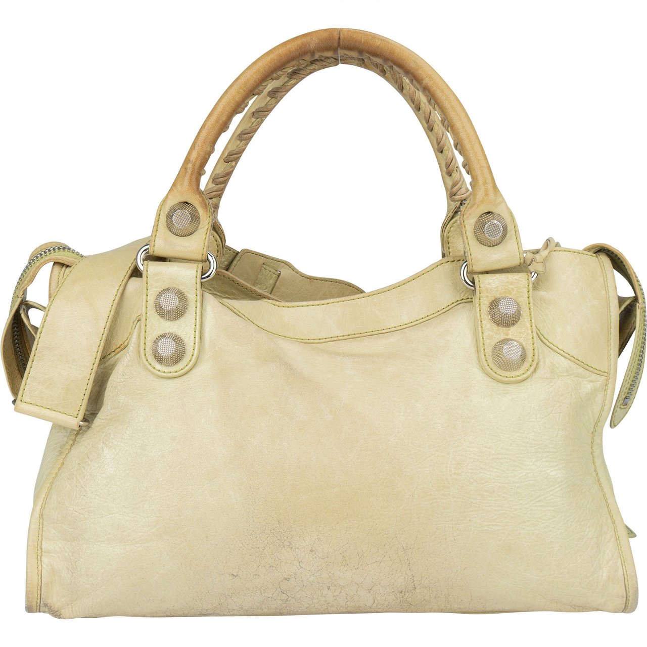 Balenciaga Balenciaga Leather City Handbag Geel