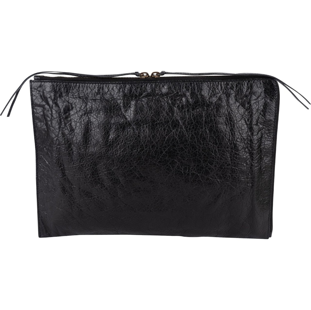 Balenciaga Balck Leather Classic Envelope Clutch Zwart