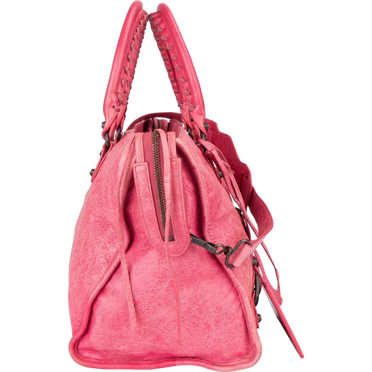 Balenciaga Balenciaga Pink Leather City Handbag Roze