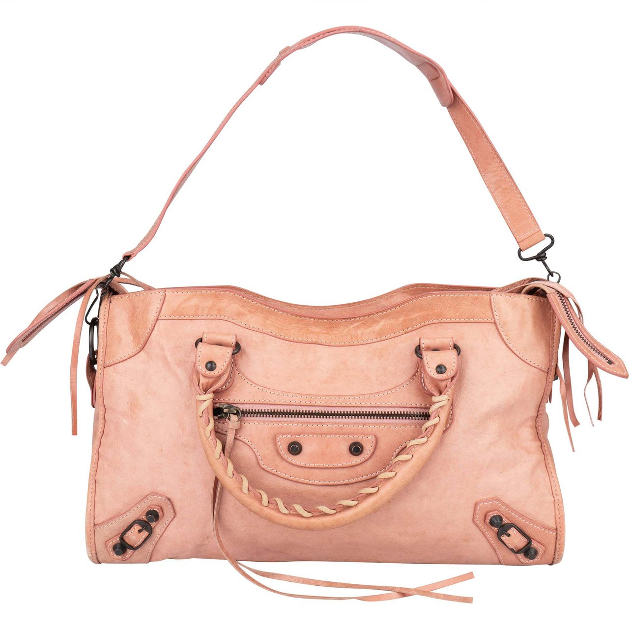 Balenciaga Balenciaga Pink Leather City Handbag Roze