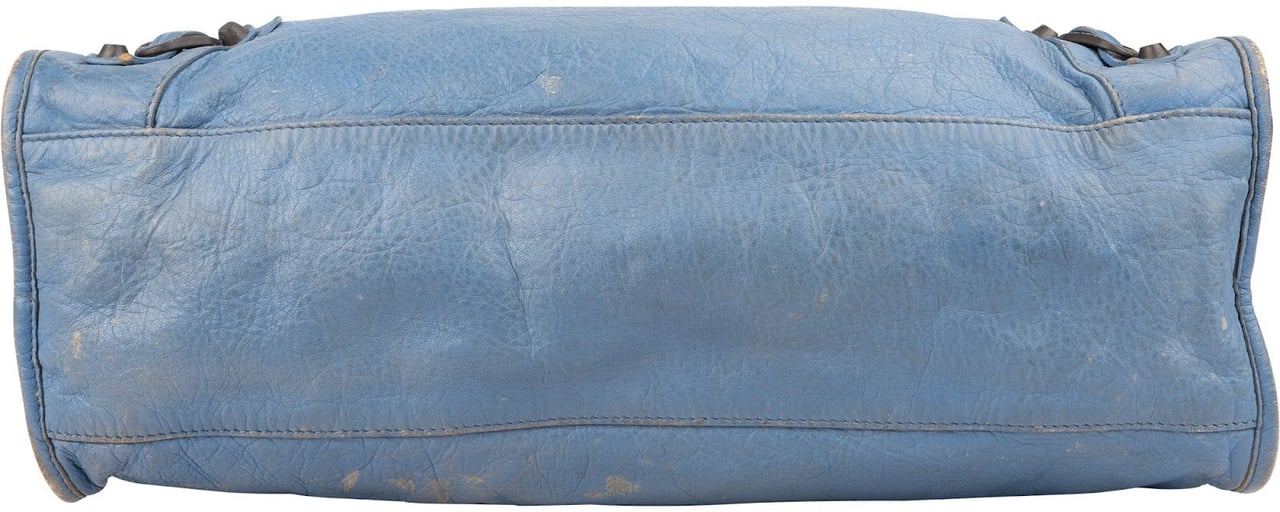 Balenciaga Blue Leather Classic City Handbag Blauw