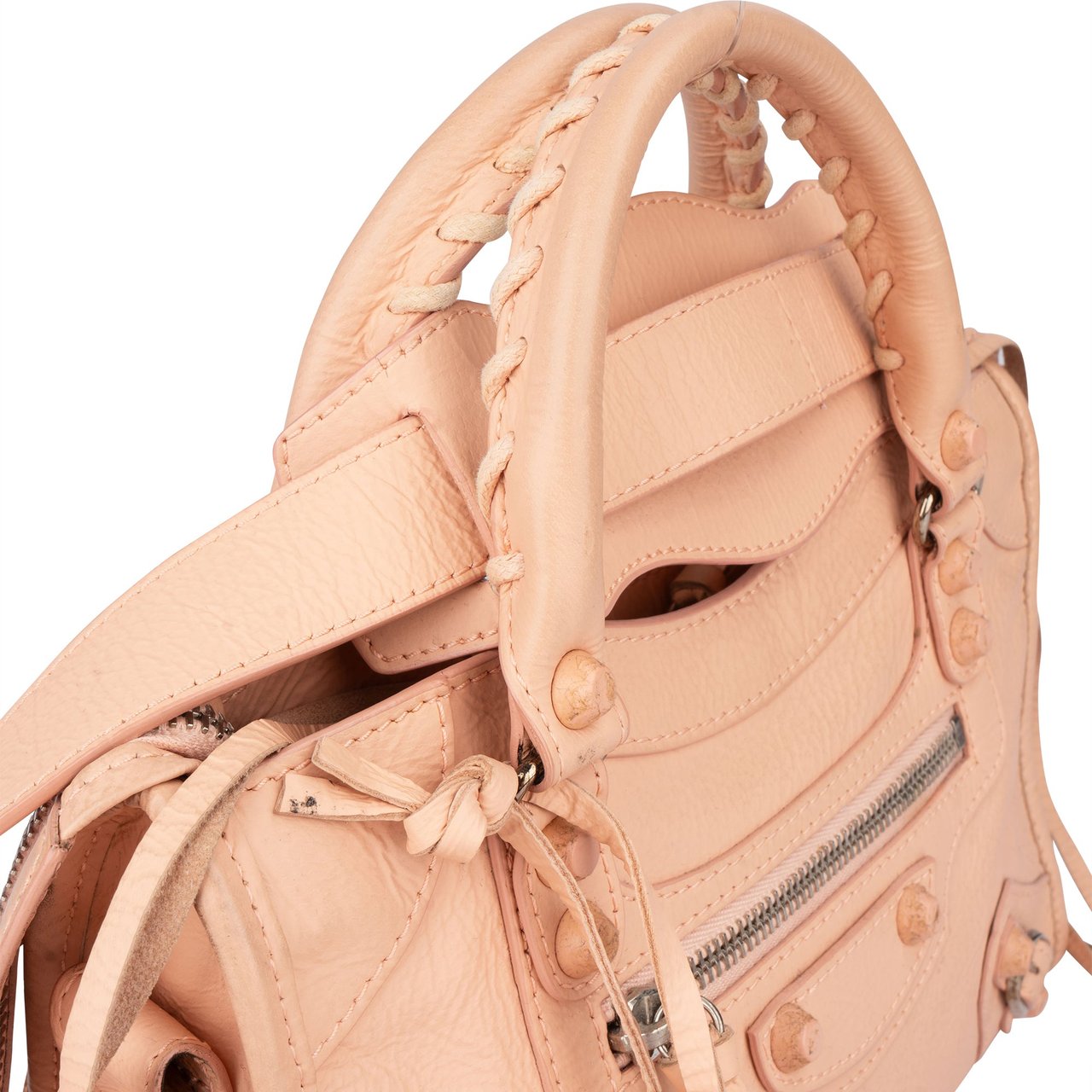 Balenciaga Balenciaga Leather City Mini Handbag Roze