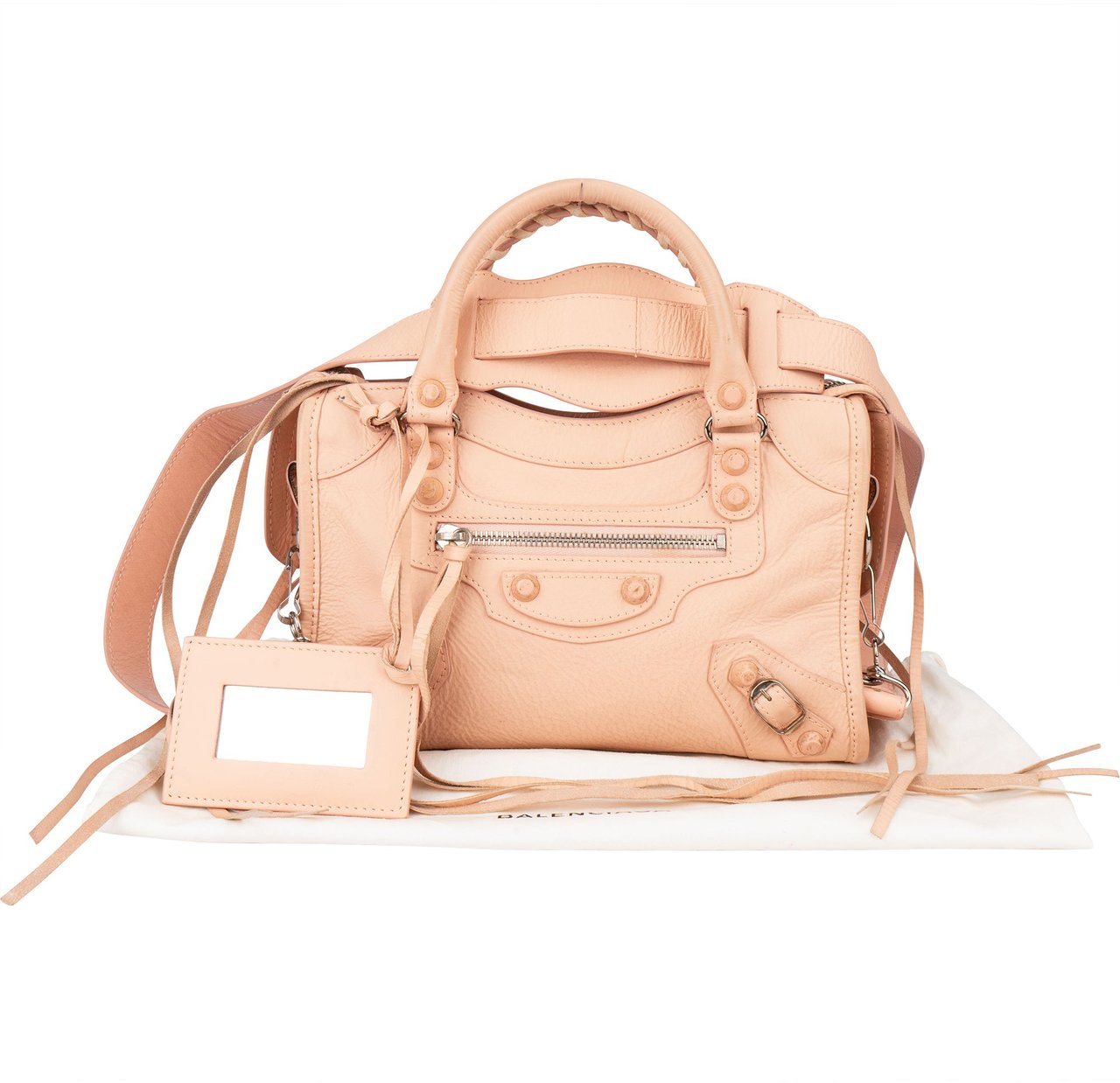 Balenciaga Balenciaga Leather City Mini Handbag Roze